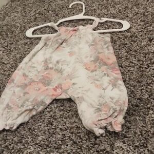 6/$35 Laura Ashley Pink and White Floral Romper